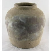 Zentique  Terracotta Jar- Distressed Olive Brown