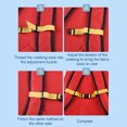 thumbnail image 1 of enqiretly Chest Strap Backpack Rope Fine Workmanship Long-lasting Bag Webbing Buckle Safety High-strength Shoulder Straps Red, 1 of 9