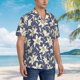thumbnail image 3 of Balery Lilies Flowers Camisas hawaianas de manga corta para hombre, camisas playeras de corte holgado, camisas de vacaciones con botones,X-Large, 3 of 7