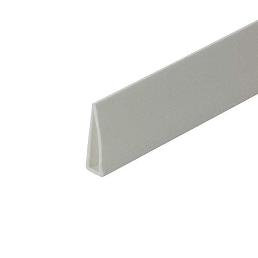 Outwater White Plastic UChannel, Fits Panels 1/8” Thick, 3/4" Legs, 3/