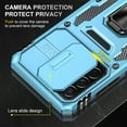 thumbnail image 5 of Samsung Galaxy A53 5G Case with Lens Protection, Galaxy A53 5G Ring Holder with Camera Cover & Kickstand Military Grade Shockproof Heavy Duty Protective Support Magnetic Car Mount Holder, Lightblue, 5 of 7