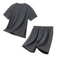 thumbnail image 5 of SOOMLON Young Mens Workout Sets Big and Tall Crew Neck Viscose Shirts Lightweight Shorts Short Sleeve Clothing Set, 5 of 6