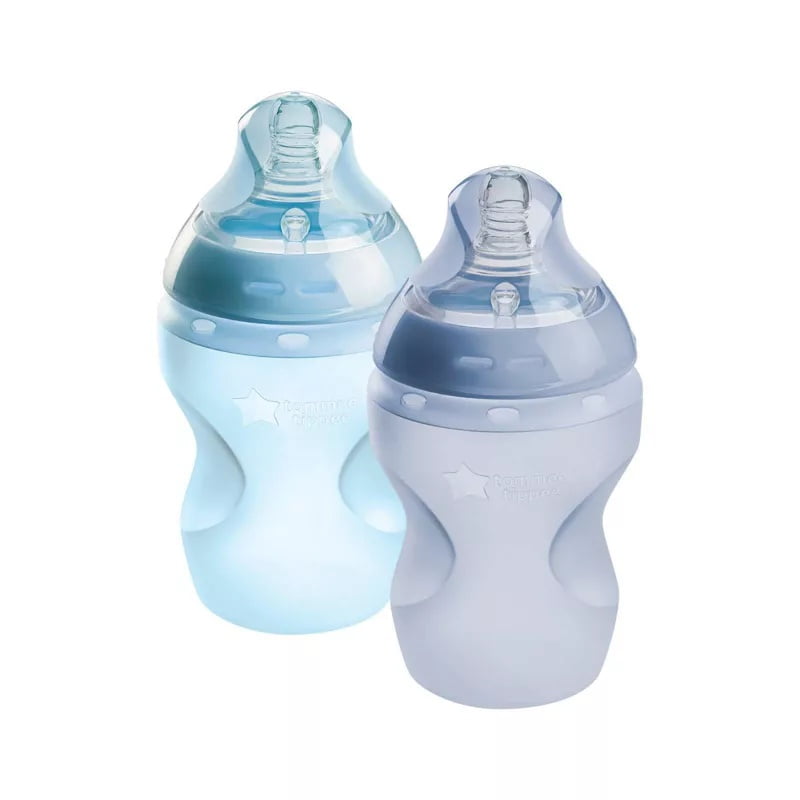 Natural Start Baby Bottles, Slow Flow Nipple, 0m+, Blue, 9 fl oz/2pk, Infant Feeding Bottles with Slow Flow Nipples, BPA-Free Baby Bottles for Newborns and Infants
