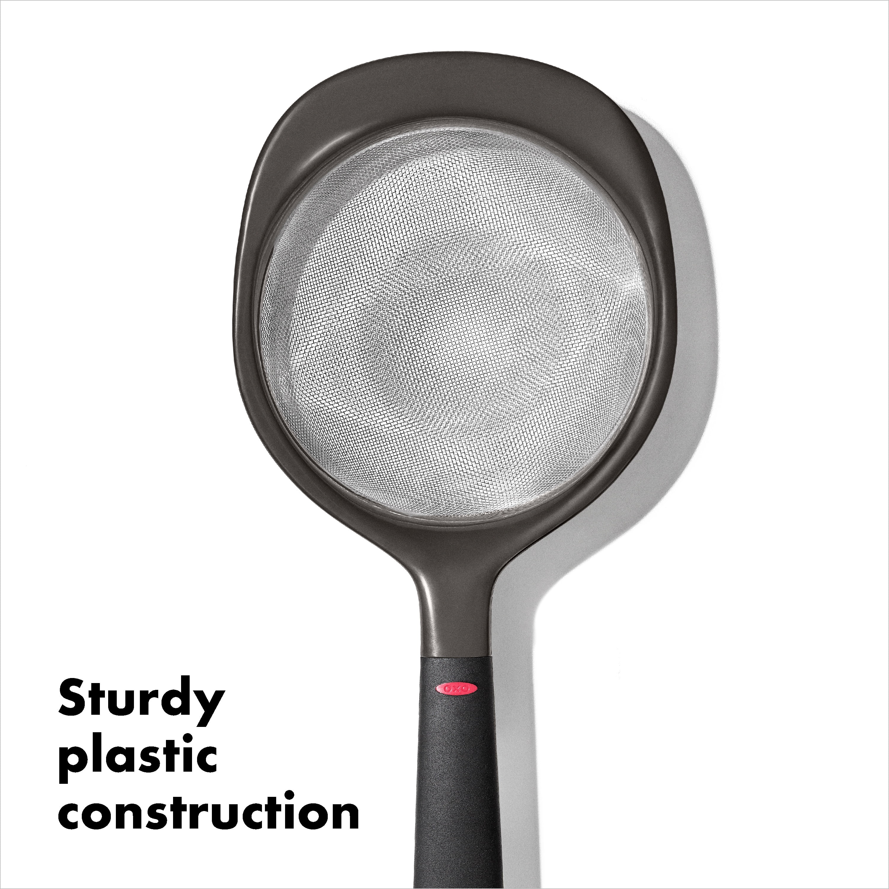 OXO SoftWorks 6-Inch Fine Mesh Strainer – Stainless Steel Sieve with Non-Slip Handle for Sifting & Straining