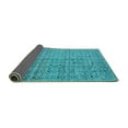 thumbnail image 2 of Ahgly Company Indoor Square Abstract Turquoise Blue Modern Area Rugs, 8' Square, 2 of 4