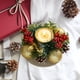 thumbnail image 4 of Christmas Candlestick Simulation Flower Wreath Lamp Stand Decoration Wooden Glass Candlestick Dry Flower Aromatherapy Candlestick, 4 of 6