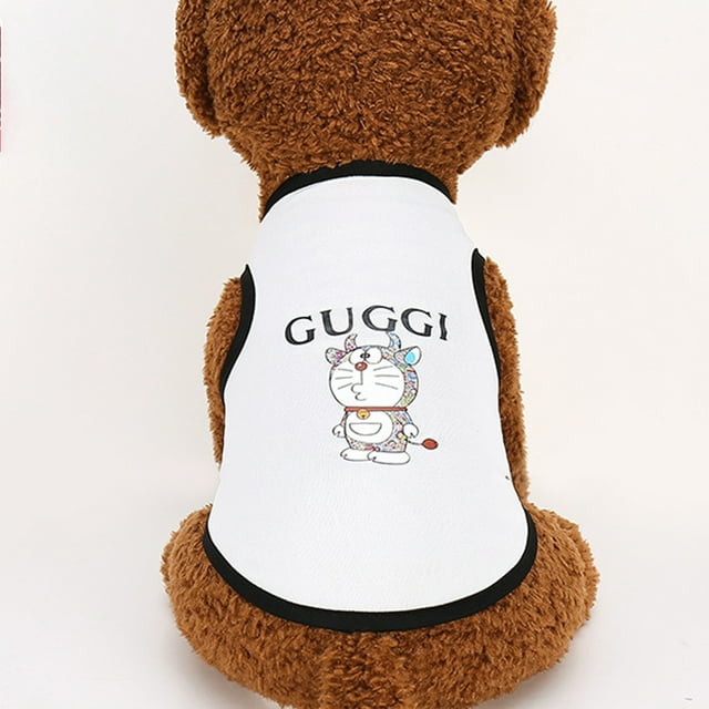 EastVita Pet Sunscreen Vest Cartoon Comfortable Breathable Good Elasticity Printing Pattern Dog Cat Clothes