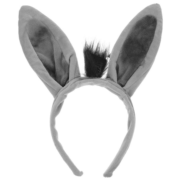Diadema de animal para cosplay, linda diadema con orejas de burro, aro para el pelo para fiesta