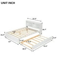 thumbnail image 5 of Jopath Full Size Bed Frame with Trundle and Bookcase, Platform Bed Frame with Pull Out Trundle Bed, Wooden Twin Bed Frame with Storage Shelves, for Boys,Girls White, 5 of 5