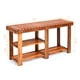 thumbnail image 2 of Costway Zapatero Banco de 3 Niveles, Organizador con Asiento, Zapatero para Botas, Madera de Acacia, Soporta hasta 159 kg, Mueble Multifunción para Pasillo, Baño, Salón, Pasillo Jardín (Teca), 2 of 5