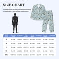 thumbnail image 4 of Naloa Cartoon Doodle Puppy Men’s Pajamas Set - Long Sleeve Button Down Sleep Shirt and Pajama Bottoms Sleepwear Set-XX-Large, 4 of 7