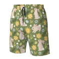 thumbnail image 5 of Kdxio Happy Easter Pattern Mens Casual Shorts - Drawstring Summer Beach Sports Shorts for Men, 5 of 9