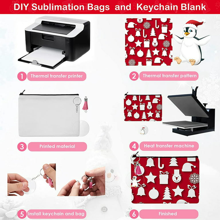 DYXMY 50 Pcs Canvas Makeup Bags Bulk Sublimation Blank Heat Transfer Makeup  Bags, DIY Blank Canvas Pouch Multipurpose Travel Cosmetic Bags for School,  Travel, Teachers, Students