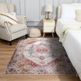 thumbnail image 6 of DweIke Traditional Vintage Overdyed Retro Accent Rug,Non-Slip Boho Ethnic Retro Non-Shedding & Easy Care Carpet for Living Room/Bedroom 2'x3' Light Orange, 6 of 6