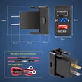 thumbnail image 4 of 2X 12V-24V Salida USB Dual Quick Charge 3.0 & PD Puerto USB C Cargador Enchufe Adaptador de Corriente para AutomóVil Marine Truck-A, 4 of 5