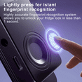 thumbnail image 2 of Fingerprint Fridge Lock, Door Locks for Kids Safety with Fingerprint, Exterior Cabinet Lock for Drawer, Fridge, Freezer, Cupboard | Adhesive or Drill (Black), 2 of 7