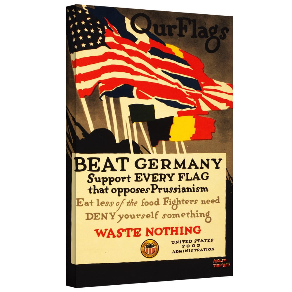 ArtWall Adolph Treidler   "Beat Germany " Gallery-Wrapped Canvas