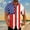 Multicolor, variant on ALLLIST Short Sleeve Summer Tops Collared Independence Day Casual T-Shirts Printed Button Tshirts Shirts for Men