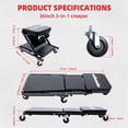 thumbnail image 4 of Asiento Mechanic Creeper WheelX 3 en 1 en Z con capacidad para 340 libras, negro, 4 of 7