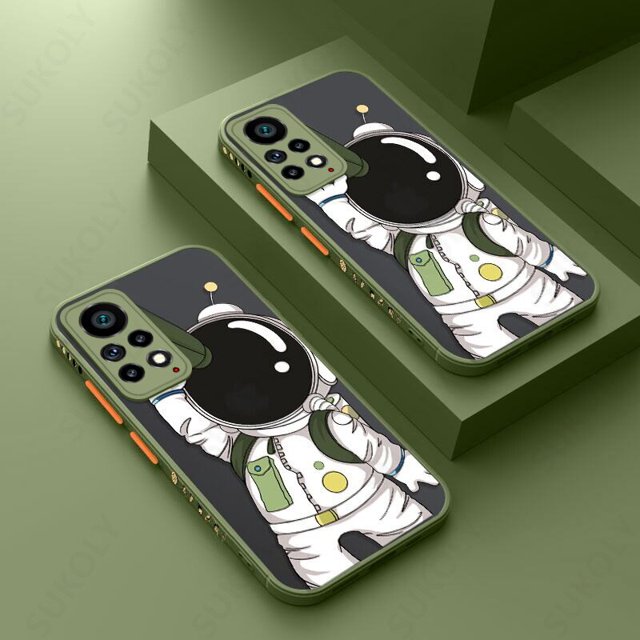 Funda de astronauta para Xiaomi 11T, Poco X5, F3, X3 Pro, NFC, Mi 11 Lite, 5G, NE, 10T, Redmi Note 10, 11, 10S, mate, fundas de parachoques suaves Fivean unisex