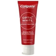 Colgate Optic White Stain Fighter Teeth Whitening Toothpaste, Clean Mint, 4.2 oz Tube