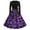 Dark Purple #029, variant on Halloween Dresses for Women Bat Ghost Crew Neck 1950s Hepburn Casual Tea Length Dress Long Sleeve Cocktail Funny Cute Dress with Belt S