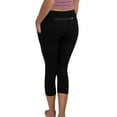thumbnail image 2 of Cariloha Bamboo Pieced Athletic Cropped Legging - Provides The Best Comfort And Style Which Matches Your Expectations - Hip Pocket Provides A Sense Of Convenience - S - Black For Women - 1 Pc, 2 of 3