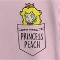 thumbnail image 2 of Girl's Nintendo Super Mario Bros. Princess Peach Faux Pocket  Graphic Tee Light Pink X Large, 2 of 4
