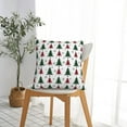 thumbnail image 5 of Pofeuu Buffalo Plaid Christmas Trees Print Double-sided plush pillowcase Square Throw Pillow Covers Pillows Cover for Living Room Bedroom Sofa Couch Cushion Cover（No pillow core）-18"x18", 5 of 7