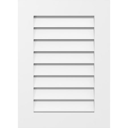 

14 W x 32 H Rectangle Surface Mount PVC Gable Vent: Functional w/ 3-1/2 W x 1 P Standard Frame