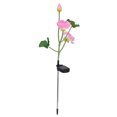 thumbnail image 4 of Luz solar de flores IP65 Luz LED solar impermeable con enchufe de tierra para jardín, patio, patio (LED colorido de flor rosa), 4 of 15