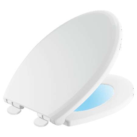 Delta Sanborne Elongated Slow-Close / Quick-Release Nightlight Seat in White 813902-N-WH