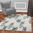 thumbnail image 2 of Ottomanson Diagona Modern Floral 5x7 Area Rug, 5'3" x 6'11", Gray/Ivory/Navy, 2 of 5