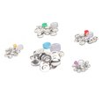 thumbnail image 1 of Cover Button Kit DIY Handcraft Flat Back Practical Fabric Covered Button Kit for Bags Sewing, 1 of 22