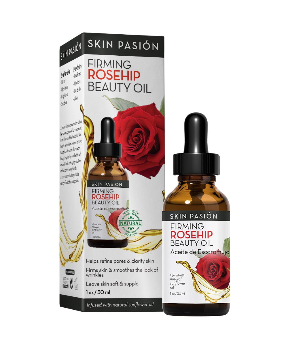Skin Pasion Face Firming Natural Rosehip Beauty Oil For Face Skin Treatment 1oz 30ml Walmart Com