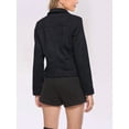 thumbnail image 6 of Women'S Faux Leather Moto Biker Short Coat Jacket Black S, 6 of 9