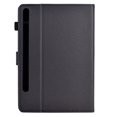 thumbnail image 4 of ELEHOLD Leather Wallet Case For Samsung Tab A 10.1 (2016) Fiber Pattern Lightweight Folio Stand Cover, Auto Sleep&Week Function, Full Body Protection, Black, 4 of 10