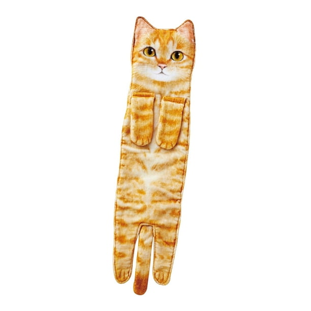 Toallas de mano bonitas para secarse las manos, toalla de cocina suave y absorbente, toalla de gato A