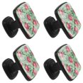thumbnail image 2 of 4 Pcs Square Cabinet Handle Cupboard Knob Drawer Pulls Handle Pomegranate Green Drawer Knobs with Screws Furniture Decoration, 2 of 7