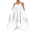 thumbnail image 3 of Robe Longue d'Été Décontractée et Fluide pour Femmes avec Poche, Bretelles Spaghetti, Encolure Dégagée, Ample, pour la Plage, 3 of 9