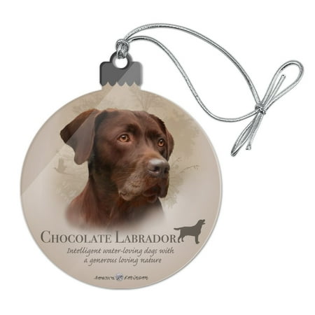 - Chocolate Lab Labrador Dog Breed Acrylic Christmas Tree Holiday Ornament
