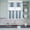Haze blue, variant on 3 Piece Kitchen Curtains and Valances Set Navy Blue Ombre Stripe Cafe Curtains 24 Inch Length Farmhouse Simple Striped Valance & Tier Curtain for Living Room Bedroom Small Window 54"x18" 27"x24"*2