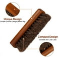 thumbnail image 4 of AOWOO 2 Pcs Horsehair Shoes Brushes Kit, Polish Dauber Applicators, Boots Care Brushes for Cleaning Leather Shoes Shine (Brown), 4 of 7