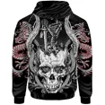 thumbnail image 2 of Sudadera con capucha de estilo vintage Harajuku de otoño para hombre, sudadera con capucha para hombre, sudadera con capucha con estampado genial de calavera y demonio, ropa para hombre, 2 of 4