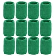thumbnail image 1 of Pack de 12 bandas para sudor Tourna verdes de algodón, 7.5 cm de grosor, 1 of 6