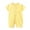 Yellow, variant on KAUOD Baby Boys Button down Jumpsuits Short Sleeve Soft Lightweight Rompers Toddler Wide Leg Plain Crew Neck Rompers Clothes
