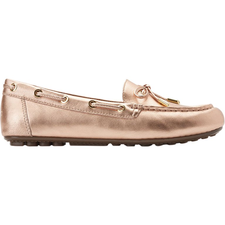 Women's Vionic Virginia Driving Moc Rose Gold Leather 8.5 W Women's Vionic Virginia Driving Moc Rose Gold Leather 8.5 W