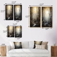 thumbnail image 4 of Designart "Forest Tree Monochrome Moonlit Forms II" Art Mural Encadré Monochrome Ensemble de 2 - Toile Encadrée Florale Dorée pour Décoration de Salon, 4 of 6
