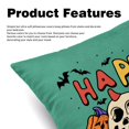 thumbnail image 2 of Halloween Font 2-Pack Velvet Throw Pillow Covers with Unique Patterns, Set of 2 Decorative Throw Pillow Inserts for Sofa Bed Couch, 16x16/18x18/20x20 Inches, Ideal for Home Decor and Gifting, 2 of 6