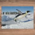 thumbnail image 3 of Ambesonne Penguin Jigsaw Puzzle, Detailed Arctic Photo, Heirloom-Quality Fun Activity for Family Durable Cardboard, 1000 pcs, Multicolor, 3 of 5